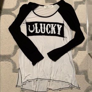 Color block long sleeve tee